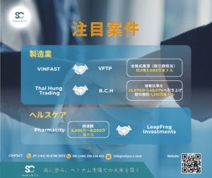 製造業VinFastとVFTPそしてThai Hung TradingとB.C.H